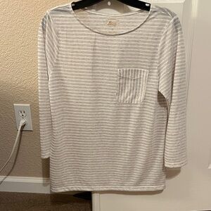 GHBass striped 3/4 sleeve top.